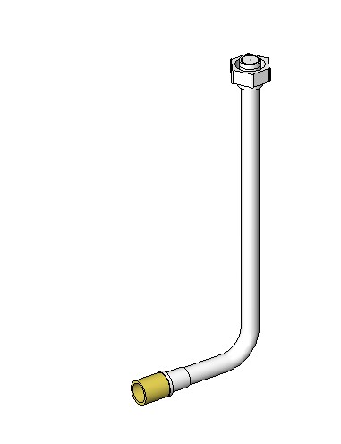 Трубка L-образная для подключения радиатора